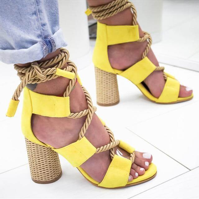 Lace Up Colorful Gladiator Sandals - Image 8