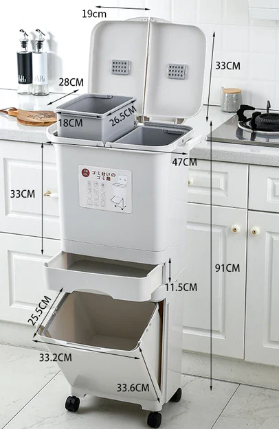 Large Capacity Multi Layers Garbage Trash Can - Image 11