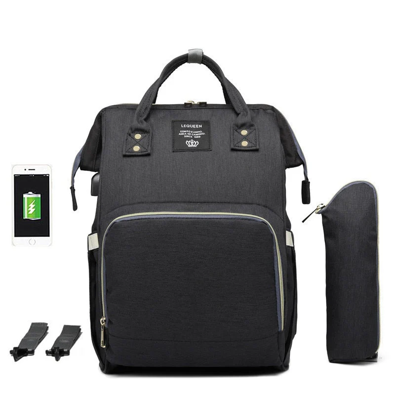 Large Capacity USB Mom Baby Diaper Backpack - Image 10