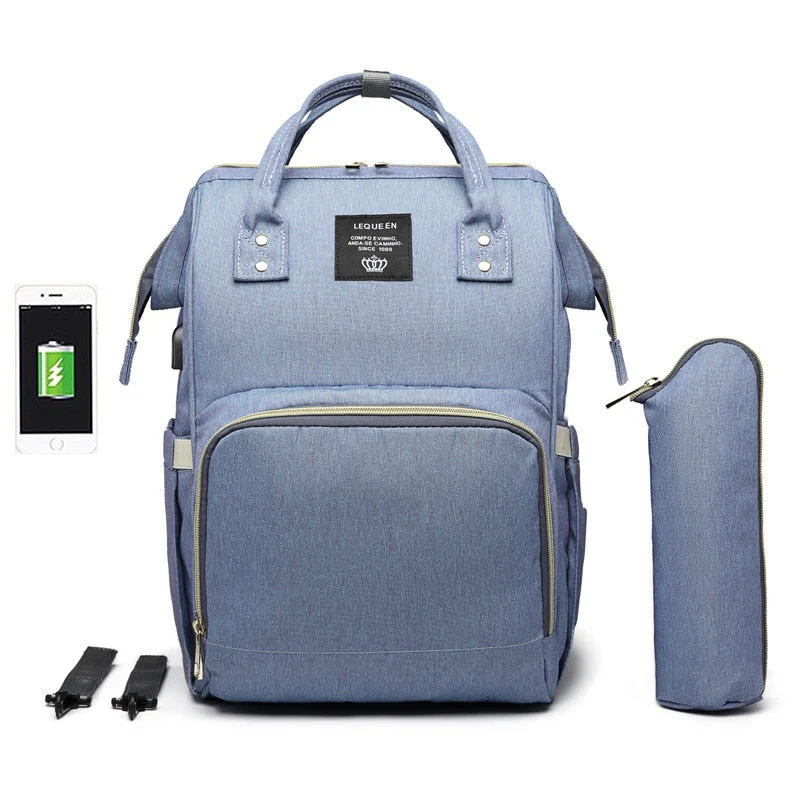 Large Capacity USB Mom Baby Diaper Backpack - Image 11