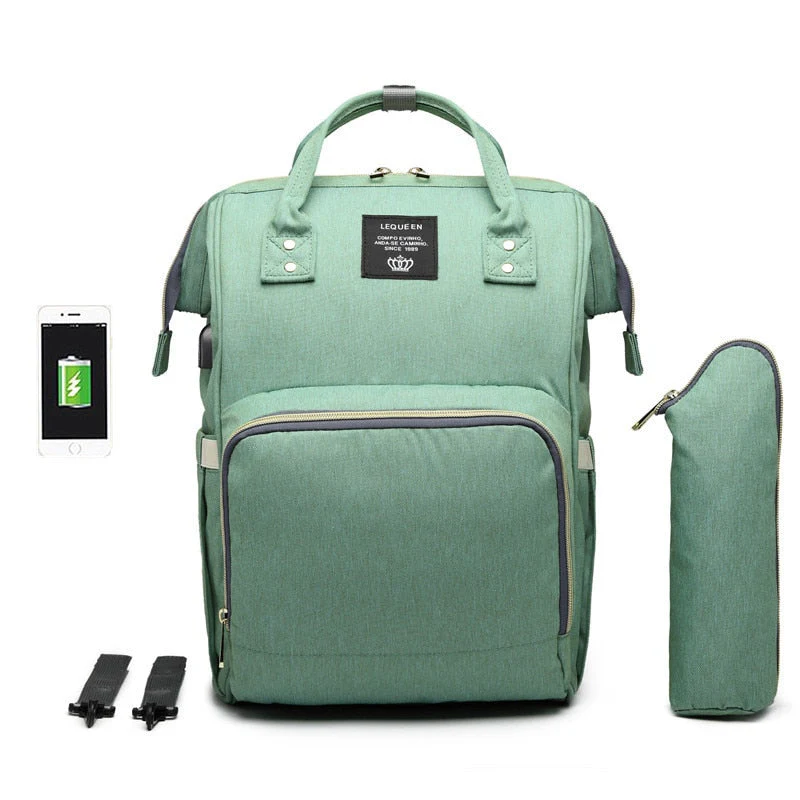 Large Capacity USB Mom Baby Diaper Backpack - Image 12