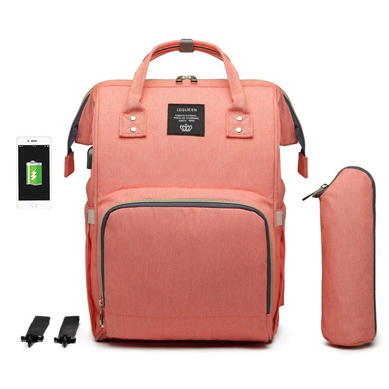 Large Capacity USB Mom Baby Diaper Backpack - Image 13