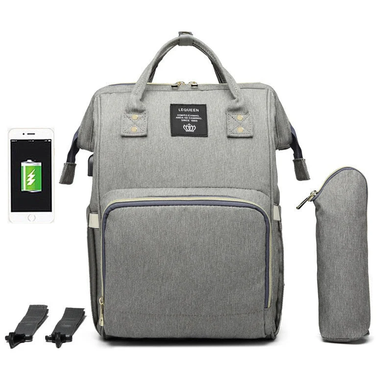 Large Capacity USB Mom Baby Diaper Backpack - Image 14
