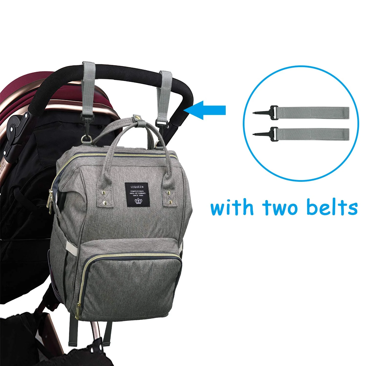 Large Capacity USB Mom Baby Diaper Backpack - Image 7