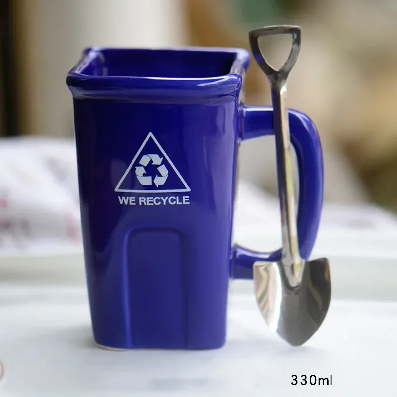 Large Trash Can Ceramic Creative Mug - Image 8