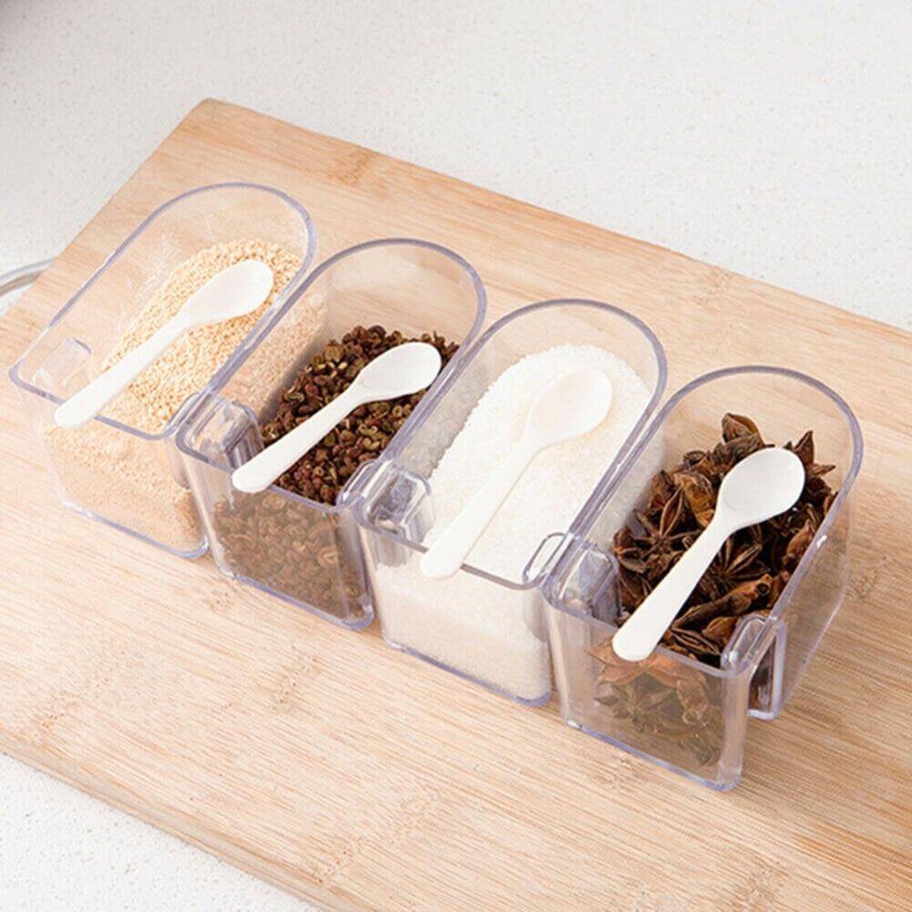 Layered Wall Mounted Rotating Seasoning Storage Organizer Boxes - Image 10