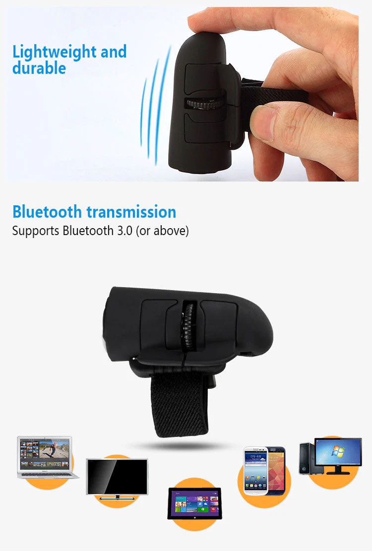 Lazy Mini USB Bluetooth Finger Mouse - Image 5