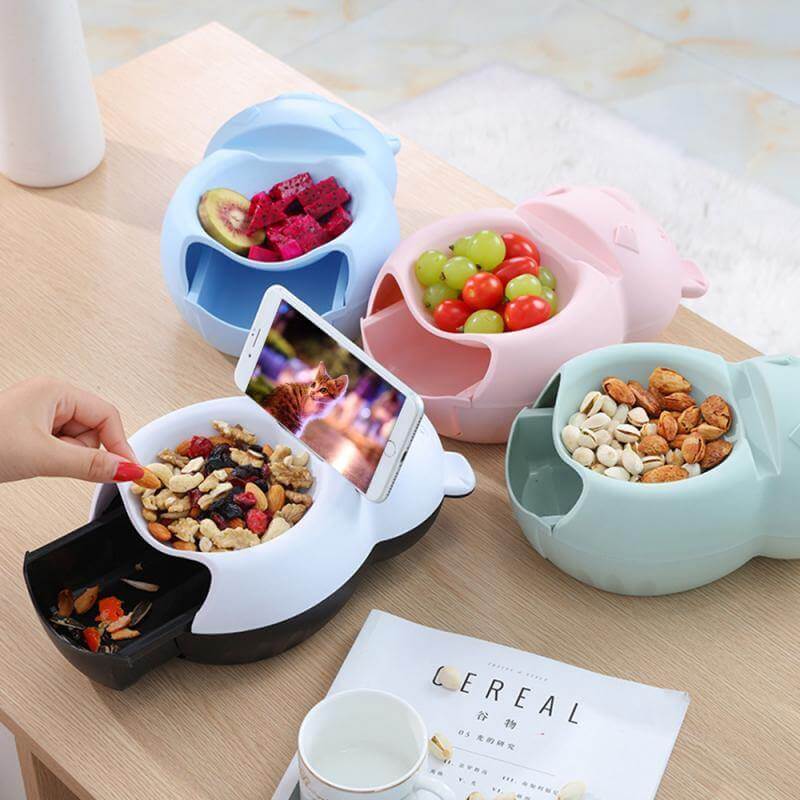 Lazy Snack Bowl with Phone Holder - Image 3