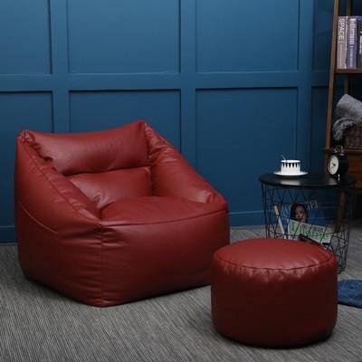 Lazy Sofa Leather Bean Bag - Image 11