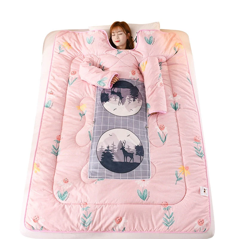 Lazy Wearable Cute Printed Comforter - Image 3