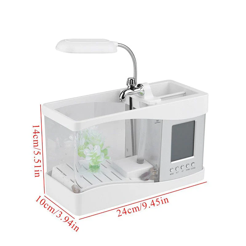 LCD Clock Mini Fish Tank Aquarium - Image 11