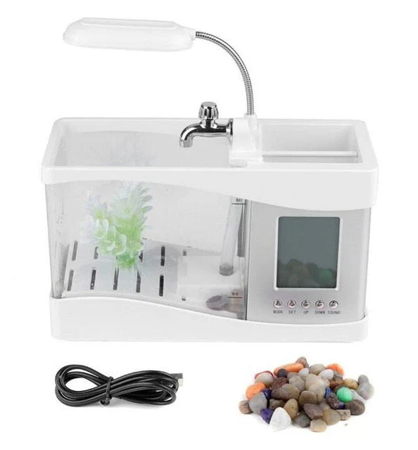 LCD Clock Mini Fish Tank Aquarium - Image 12