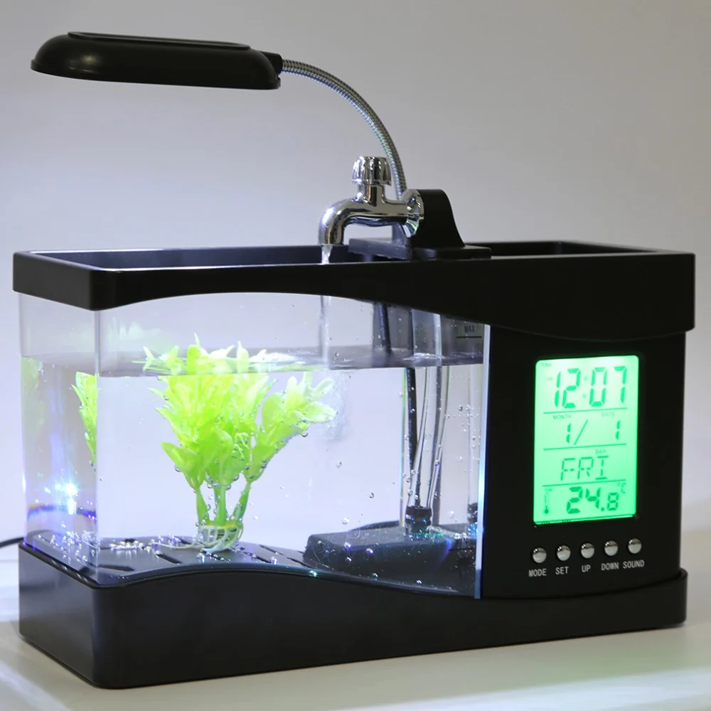 LCD Clock Mini Fish Tank Aquarium - Image 4