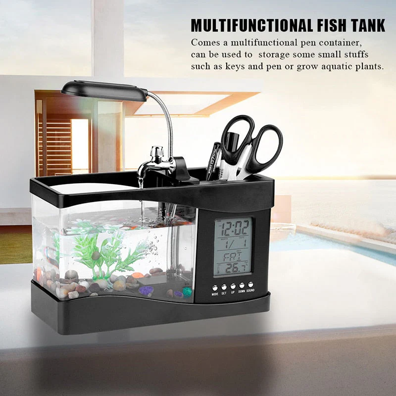 LCD Clock Mini Fish Tank Aquarium - Image 5