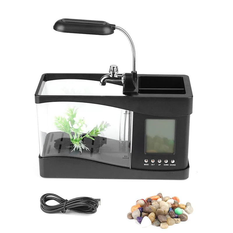LCD Clock Mini Fish Tank Aquarium - Image 6