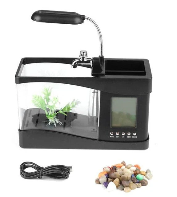 LCD Clock Mini Fish Tank Aquarium - Image 8