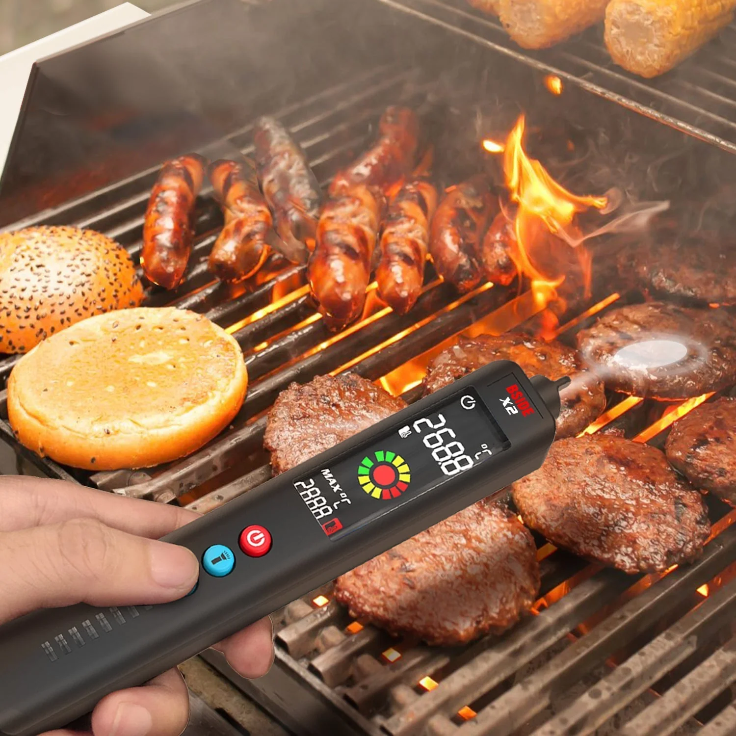LCD Result Display Voltage Tester Thermometer - Image 3