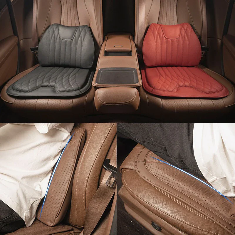 Leather Breathable Comfy Premium Car Seat Cushion - Image 2