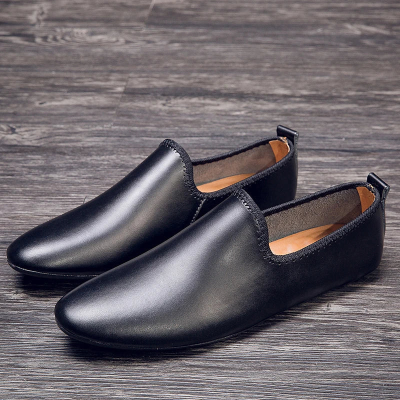 Leather Comfort Slip-on Men Shoes - Image 5