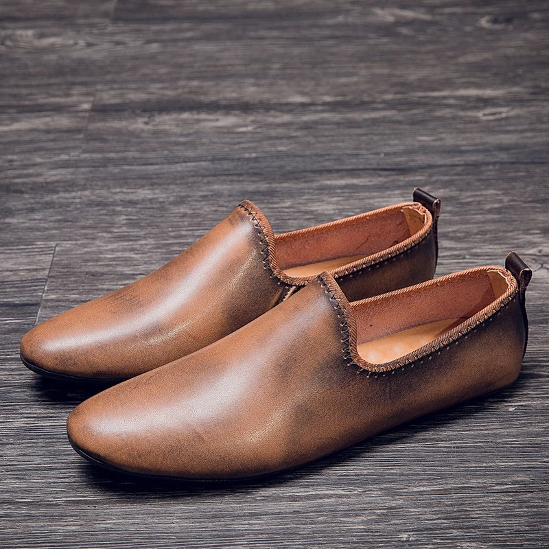 Leather Comfort Slip-on Men Shoes - Image 6