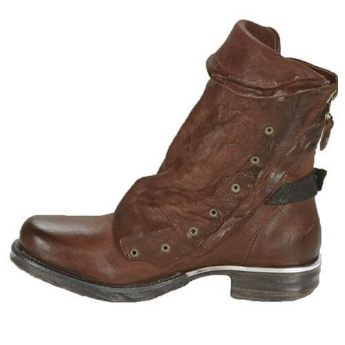 Leather Flat Ankle Winter Boots - Image 3