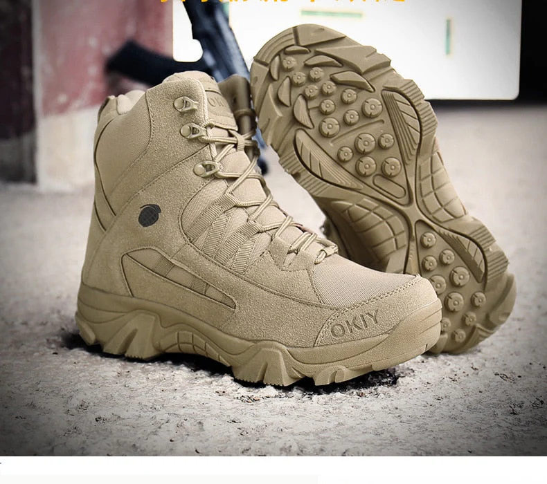 Leather Military Grade Camping Men Boots - Image 2