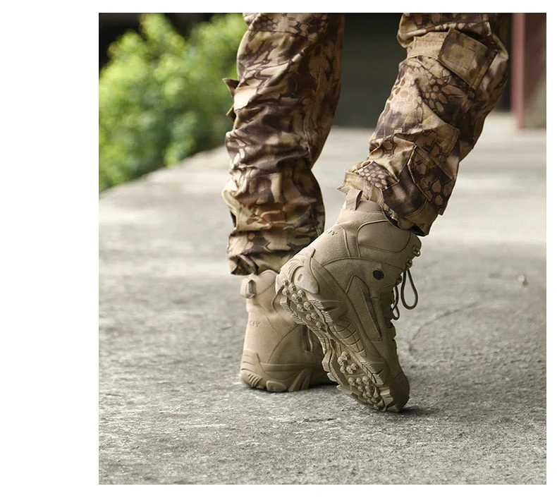 Leather Military Grade Camping Men Boots - Image 5