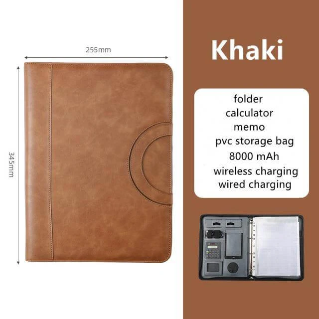 Leather Multifunctional PowerBank Notebook - Image 9