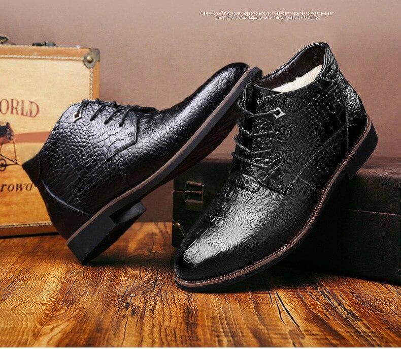 Leather Warm Thick Men Winter Boots - Image 6