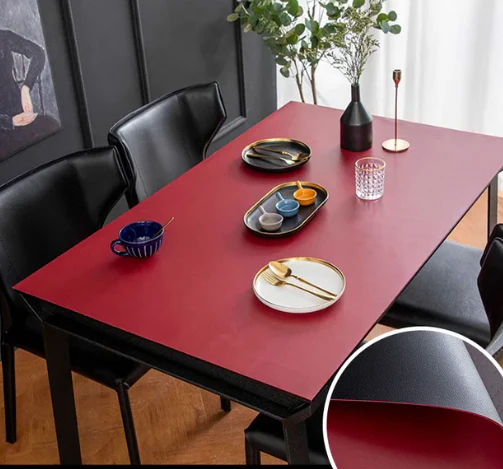 Leather Waterproof Chic Double-Sided Table Mat - Image 9