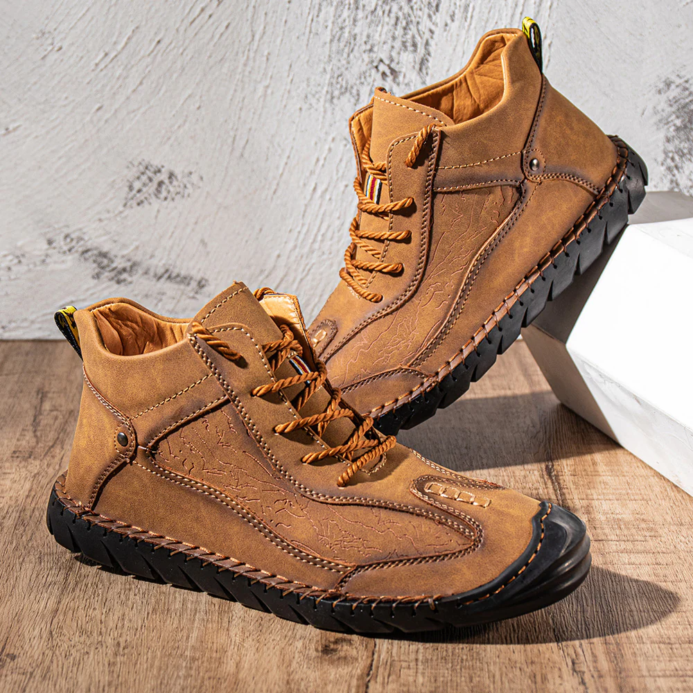 Leather Waterproof Mountain Hiking Shoes - Image 2