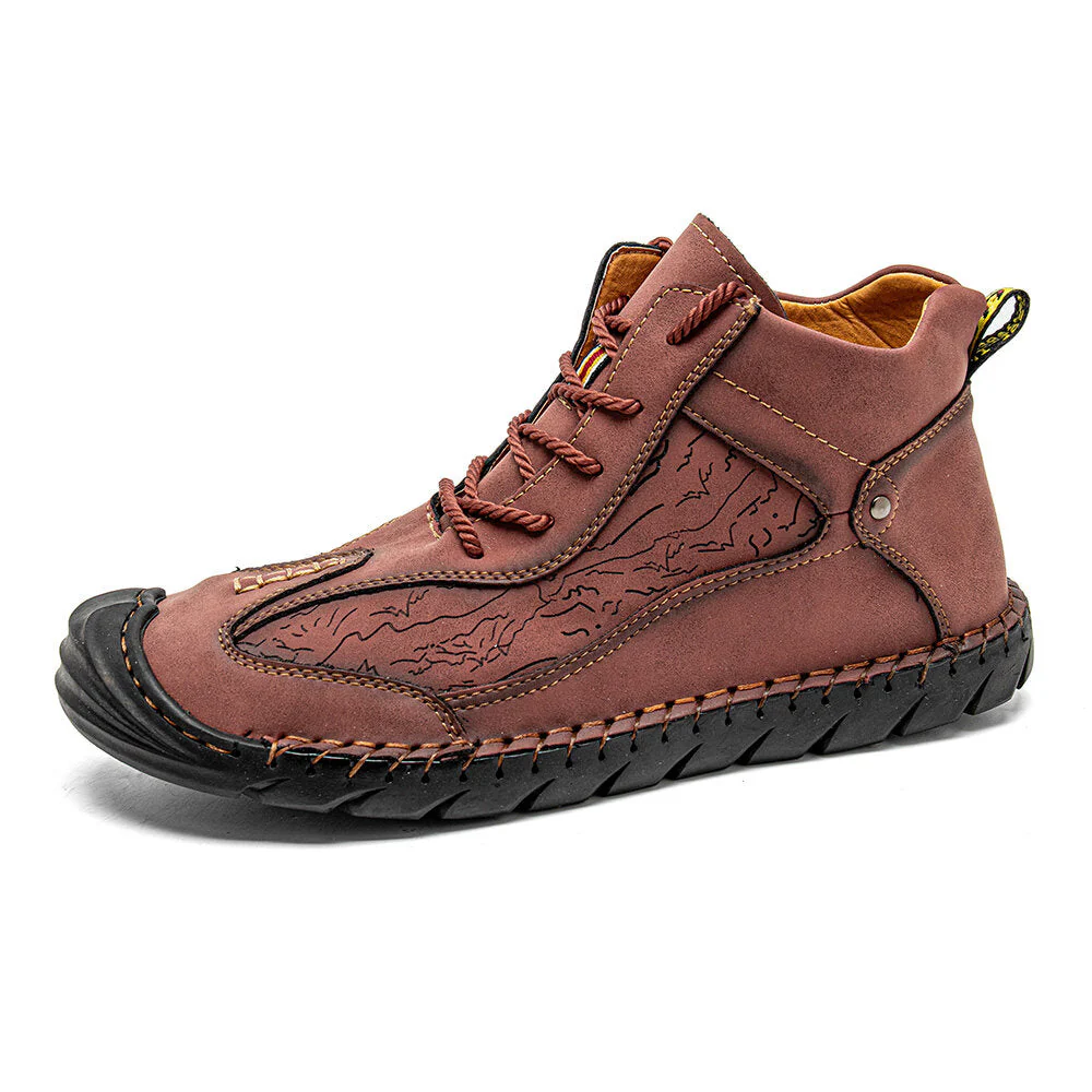 Leather Waterproof Mountain Hiking Shoes - Image 7