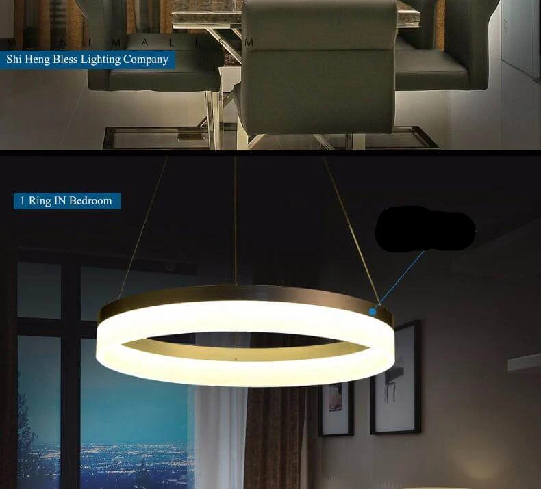 LED Circle Ring Chandelier - Image 9