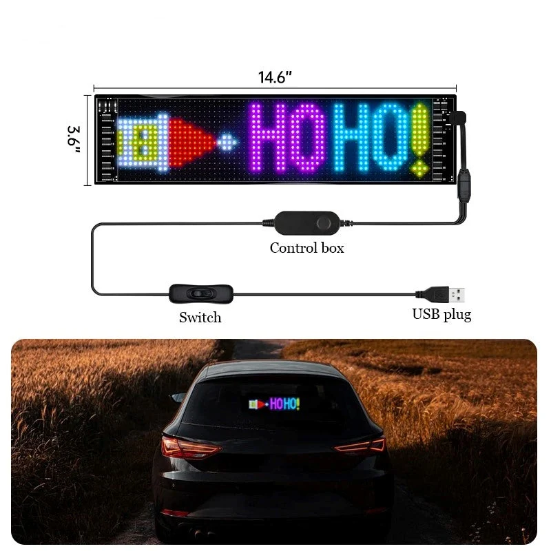 LED Customizable Fun Ride Bluetooth Car Sign - Image 10