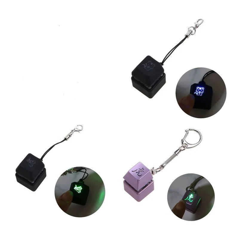 LED Keyboard Switch Fidget Keychain - Image 3