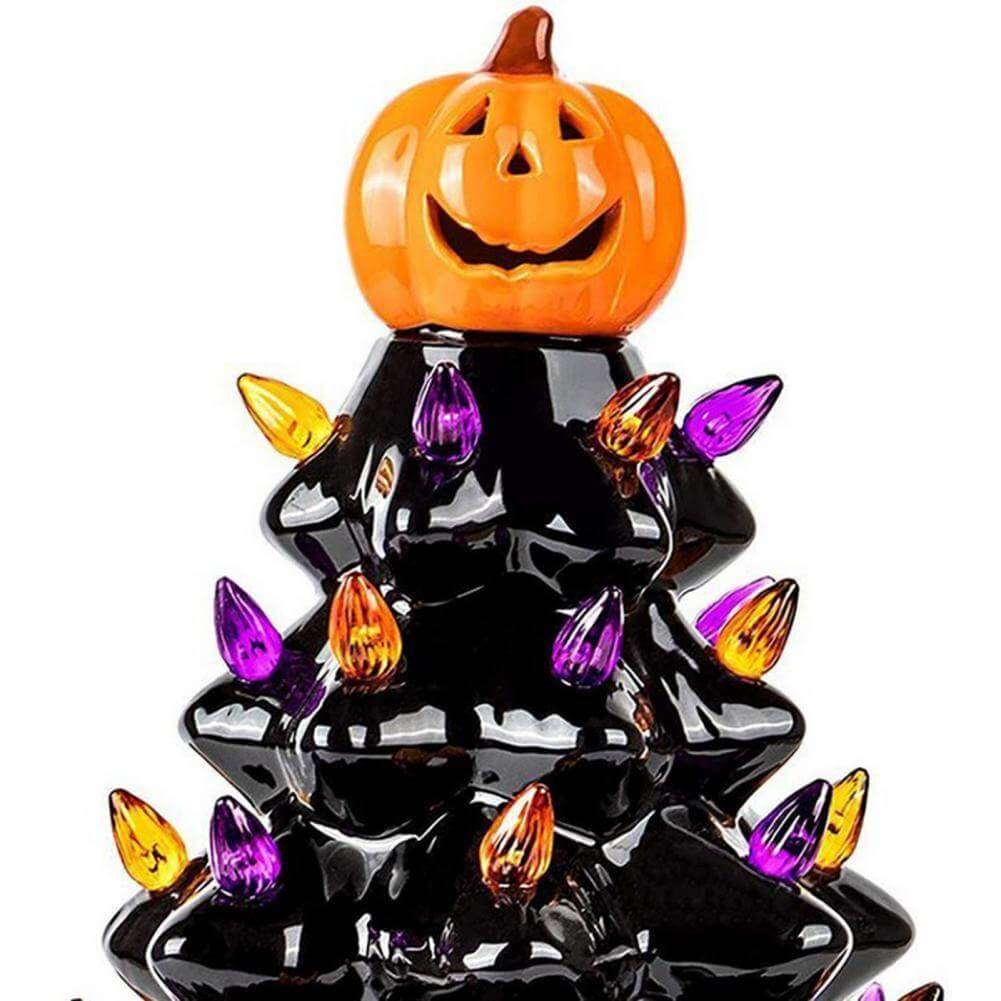 LED Light Halloween Pumpkin Ornament Tree - Image 8