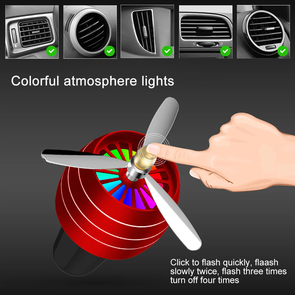 LED Light Propeller Car Air Freshener - Image 3
