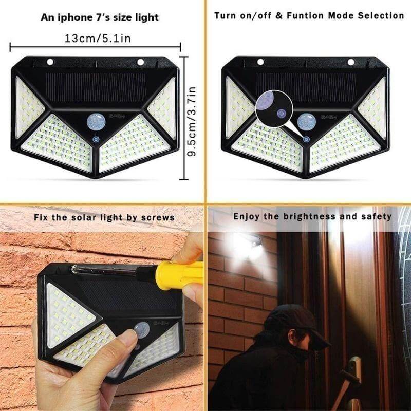 LED Outdoor Solar Light Wall Lamp - Image 4