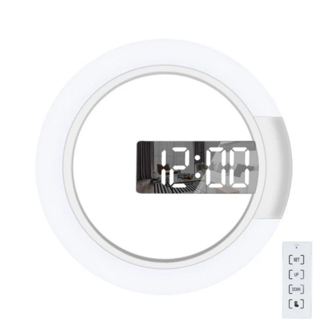 LED Ring Lamp Wall Clock - Image 11