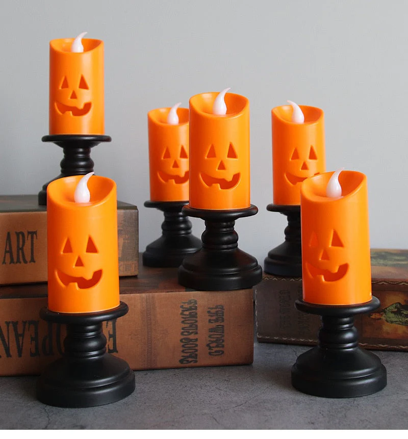 LED Scary Pumpkin Halloween Candle Light