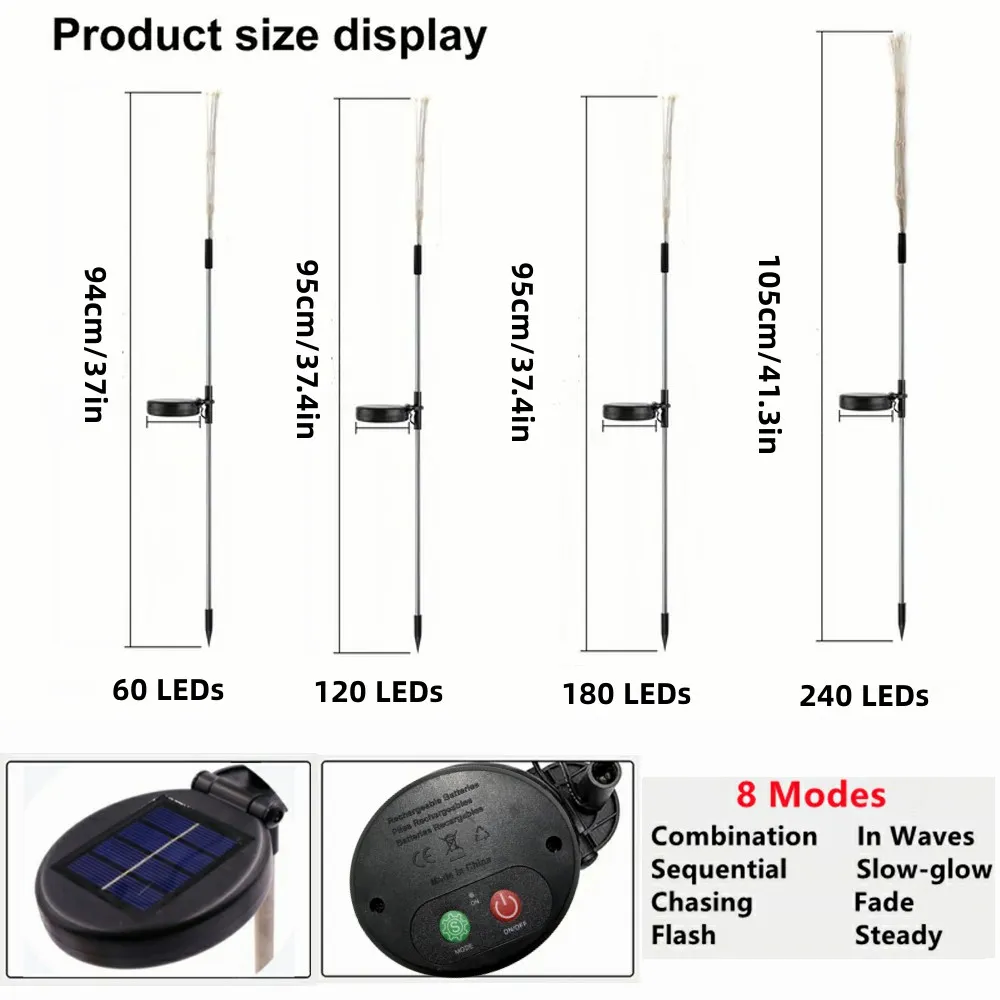 LED Solar Firework Fairy Outdoor Pathway Lights - Image 5