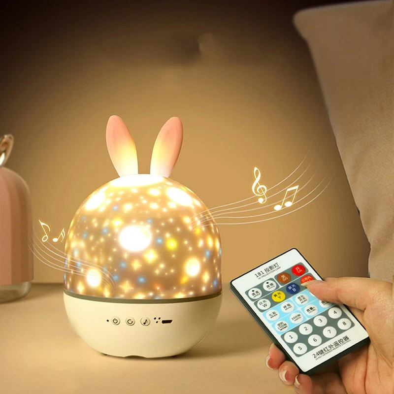 LED Universe Stars Bunny Projector Night Light - Image 2