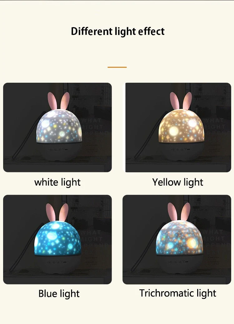 LED Universe Stars Bunny Projector Night Light - Image 5
