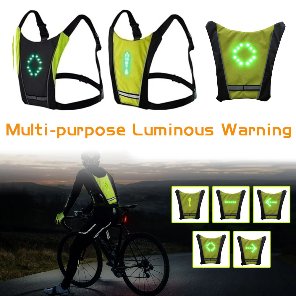 LED Wireless Bike Reflective Signal Vest - Image 4