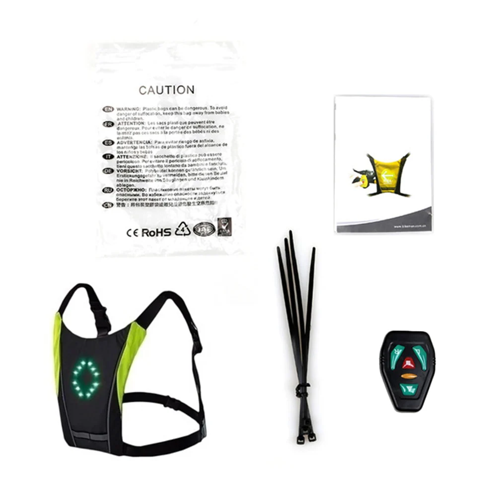 LED Wireless Bike Reflective Signal Vest - Image 5