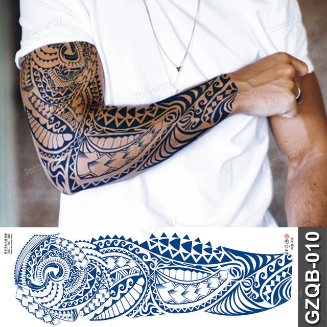 Life Meaning Full Sleeve Semi-Permanent Tattoo - Image 10