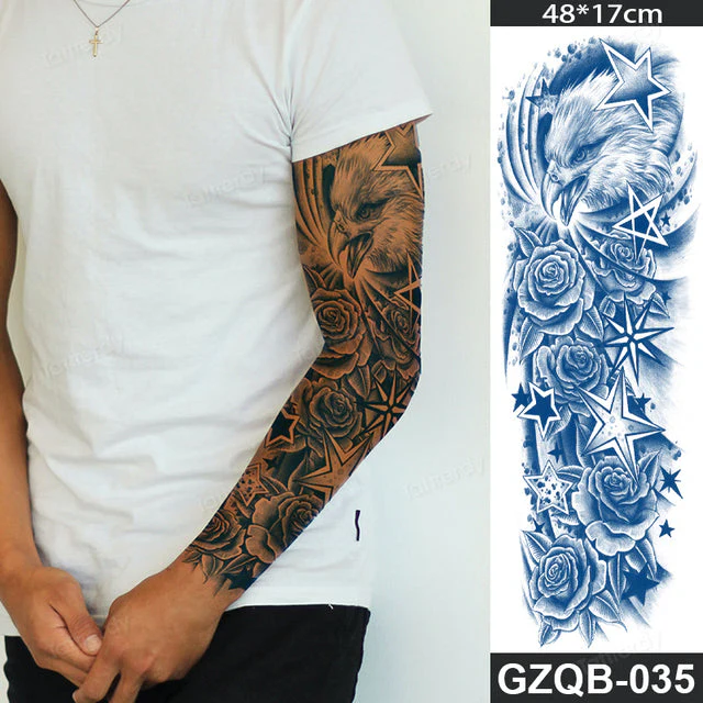 Life Meaning Full Sleeve Semi-Permanent Tattoo - Image 11