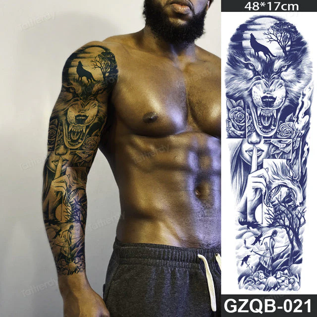 Life Meaning Full Sleeve Semi-Permanent Tattoo - Image 12