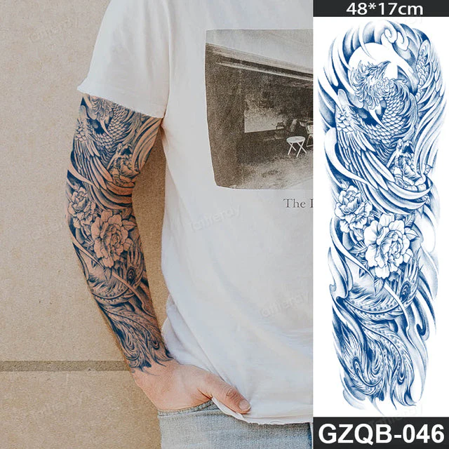 Life Meaning Full Sleeve Semi-Permanent Tattoo - Image 13