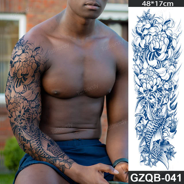 Life Meaning Full Sleeve Semi-Permanent Tattoo - Image 20
